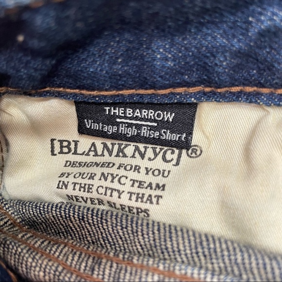 Blank NYC High Rise Dark Was Denim Shorts - Picture 7 of 8